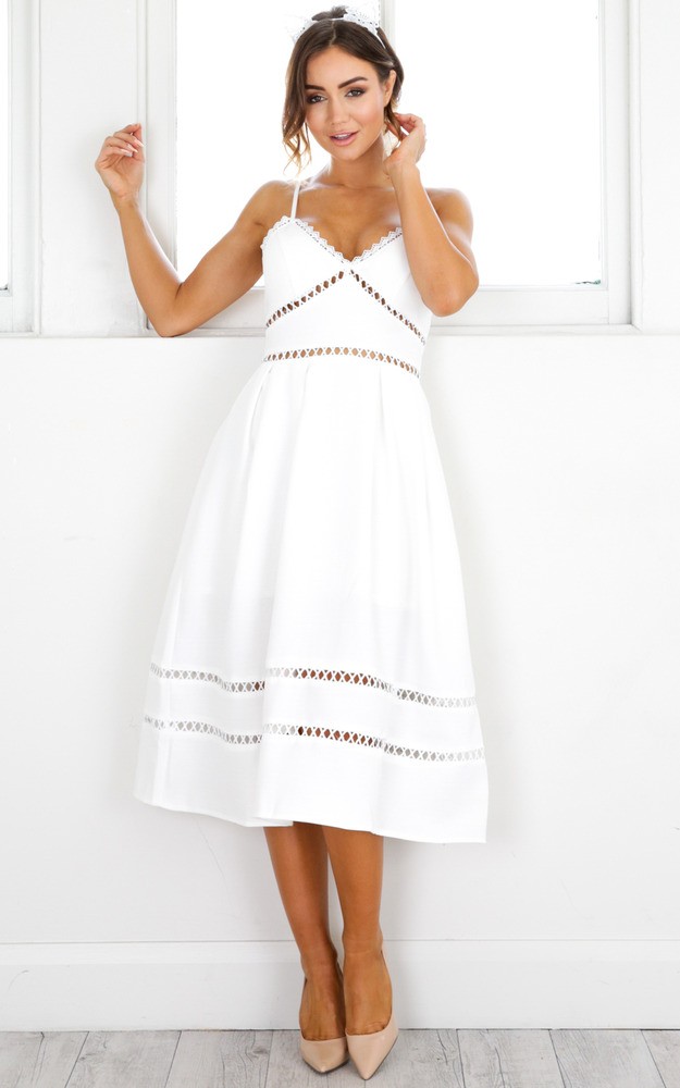 Girls of Summer dress in white Showpo