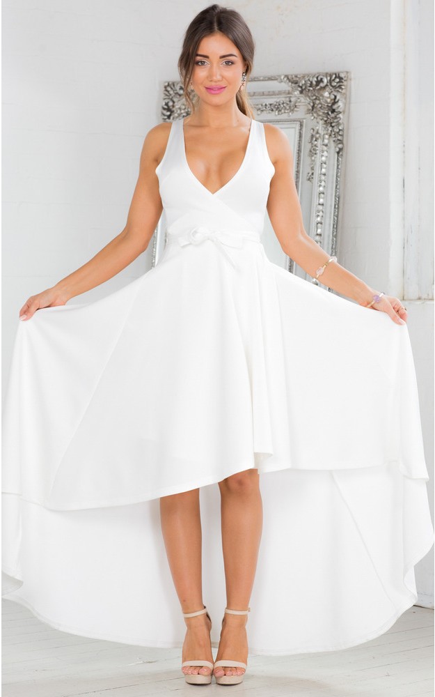Unravel Dress in White | Showpo