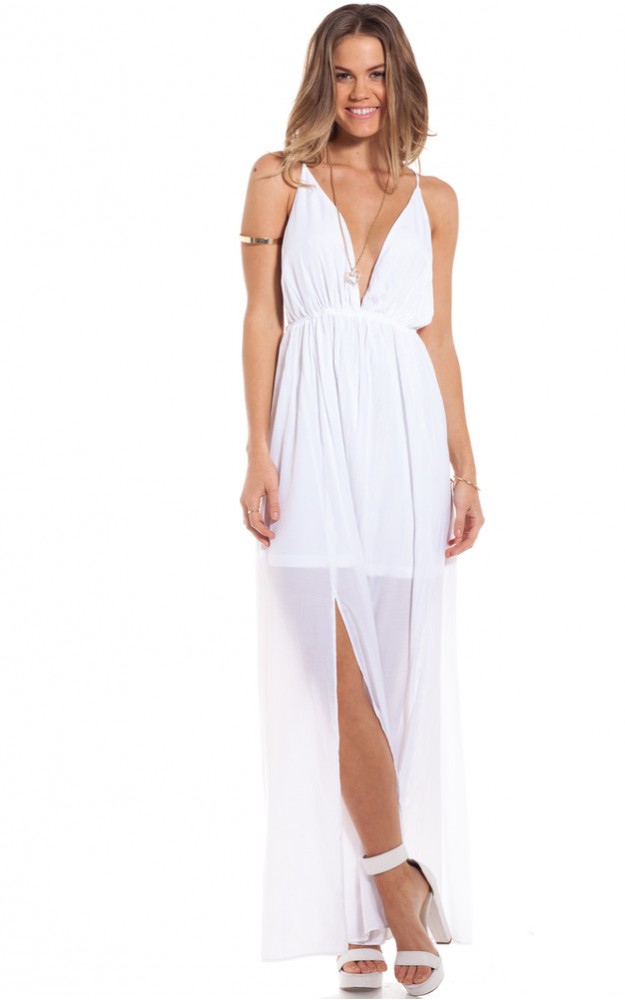 Great Gatsby maxi dress in white SHOWPO Fashion Online