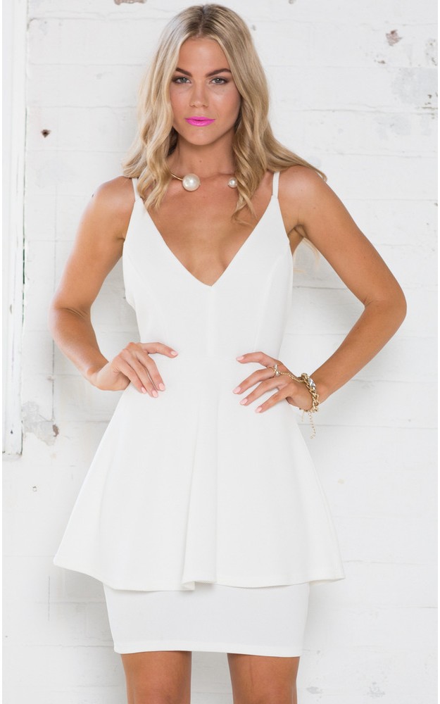 Reveal The Encore dress in white Showpo