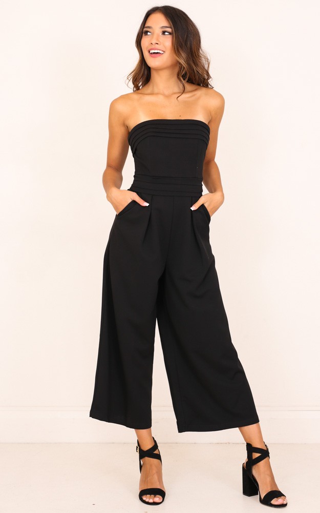showpo black jumpsuit