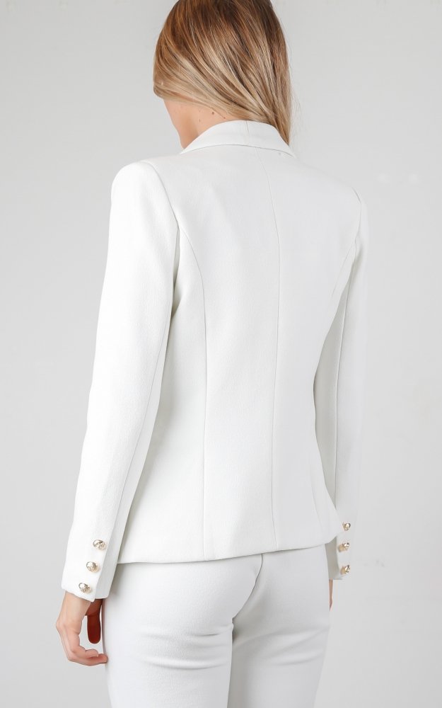Great Minds Think Alike blazer in white SHOWPO Fashion Online