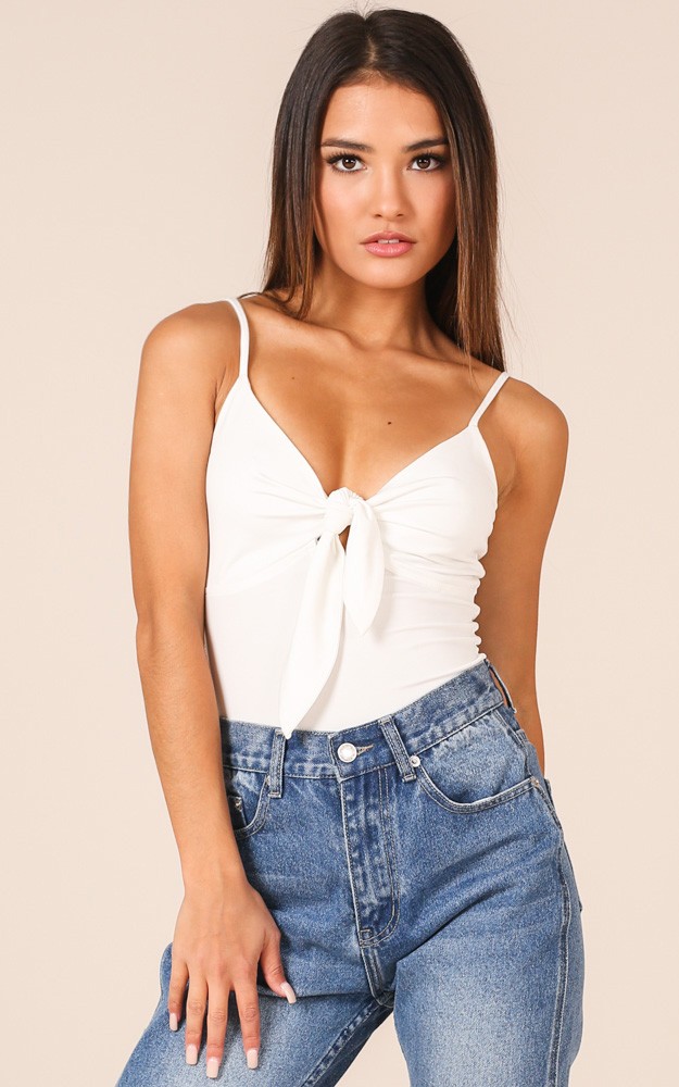 cut top in white showpo cut top in white showpo