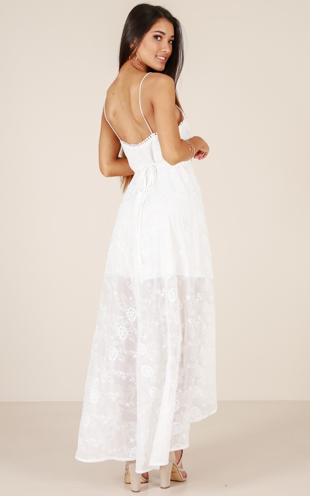 Oriental Passion maxi dress in white embroidery | Showpo