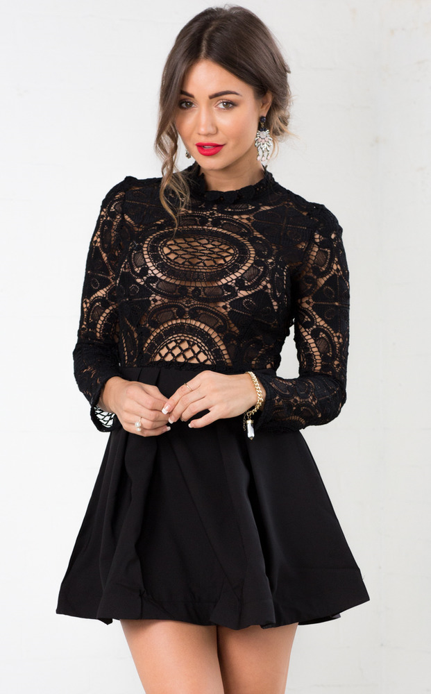Reveal Dress in Black SHOWPO Fashion Online